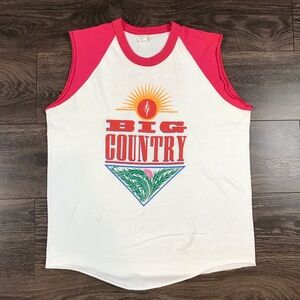 Crossing The Big Country Tour Women’s Vintage 80’s Band Tee Tank Top Size XL